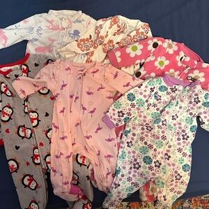 3-6 month baby girl pajama bundle